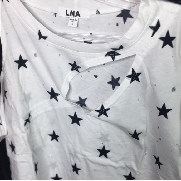 LNA cold shoulder star tee shirt - Picture 2 of 3